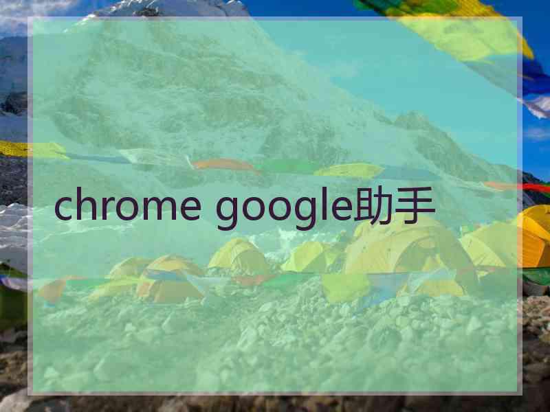 chrome google助手