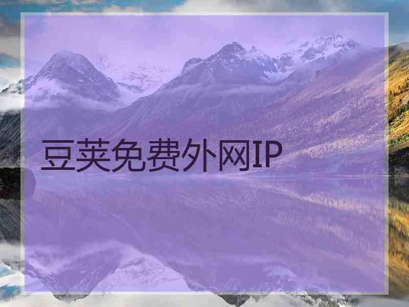 豆荚免费外网IP