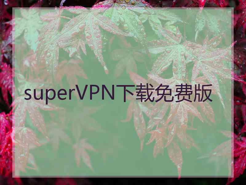 superVРN下载免费版