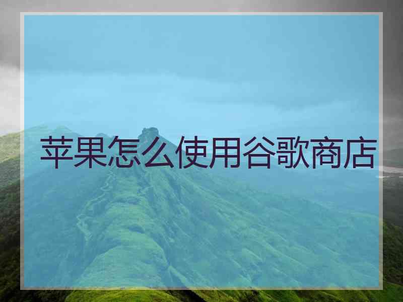 苹果怎么使用谷歌商店