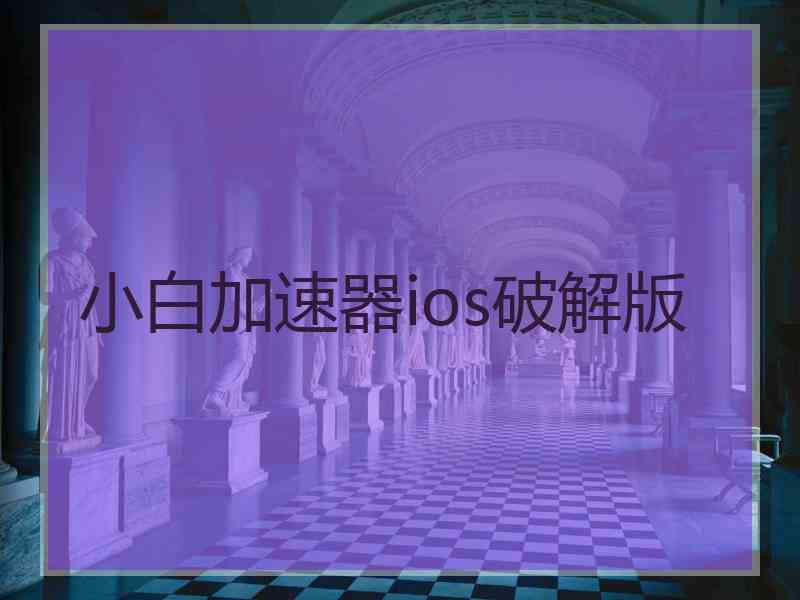 小白加速器ios破解版