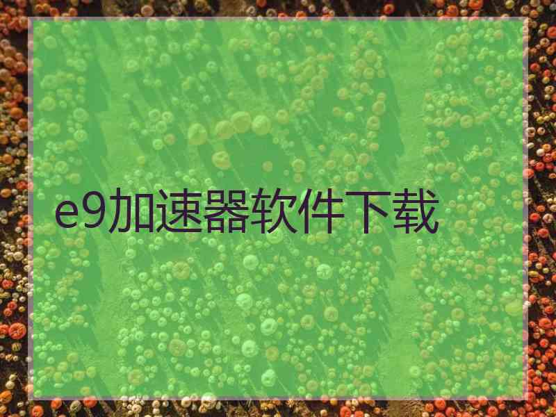 e9加速器软件下载