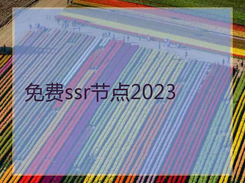 免费ssr节点2023